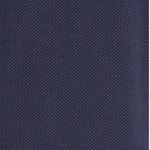 Robert Barakett Creston Micropattern Jacquard Polo Sz. XL Navy Blue Short Sleeve - Picture 5 of 12